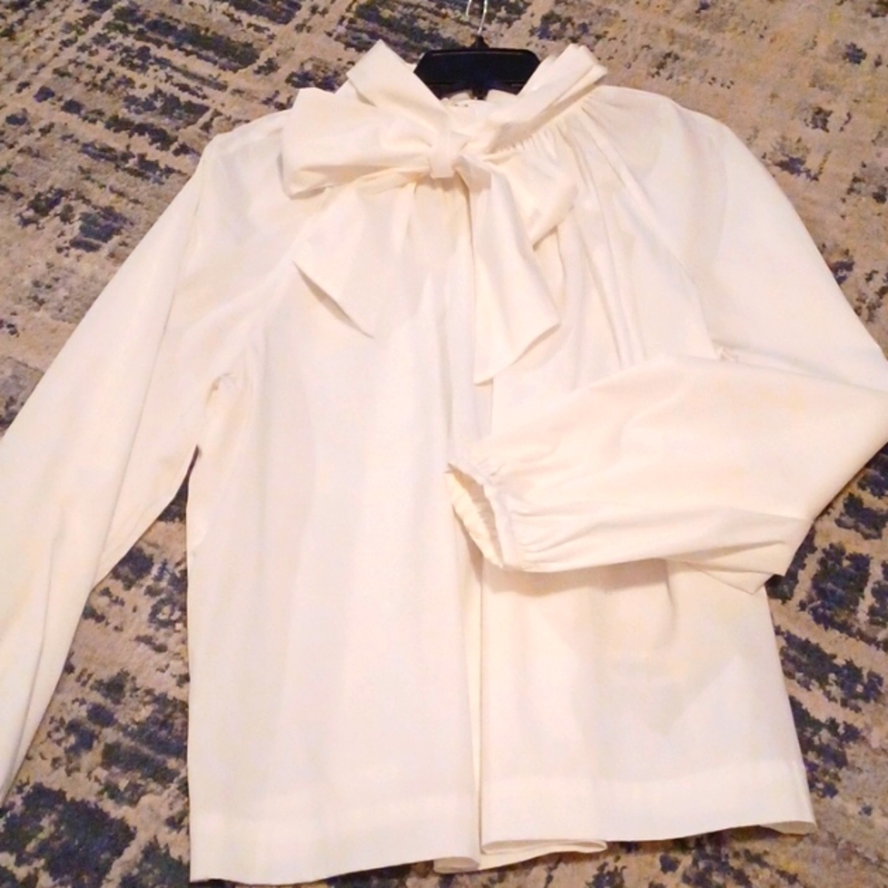 Liz Claiborne White Blouse with Bow